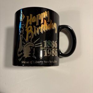 Statue of Liberty 1886-1986 Commemorative Black Coffee Mug